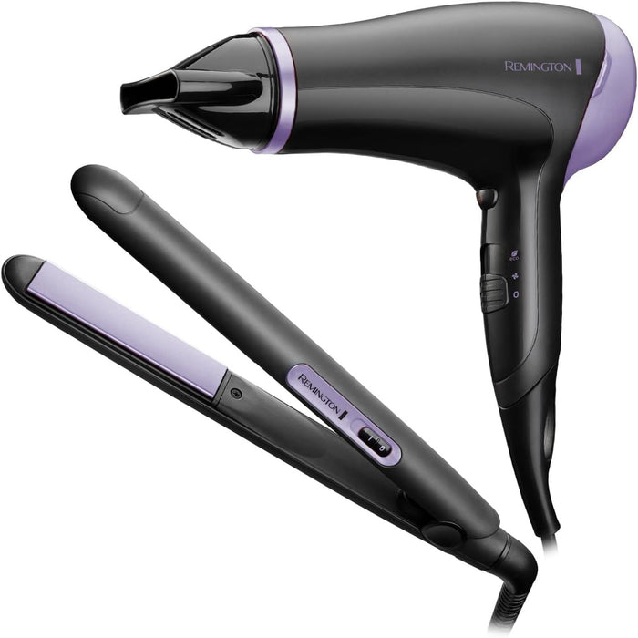 Remington D3016GP Hair Dryer & Straightener Set – Style Essential Gift Set Kit