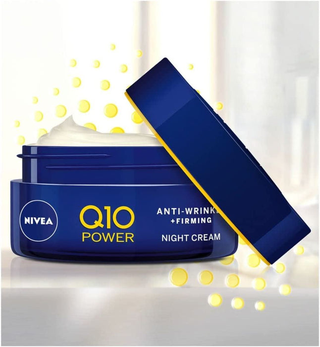 NIVEA Q10 Power Anti-Wrinkle + Firming Night Cream 24hr Hydration - 50ml