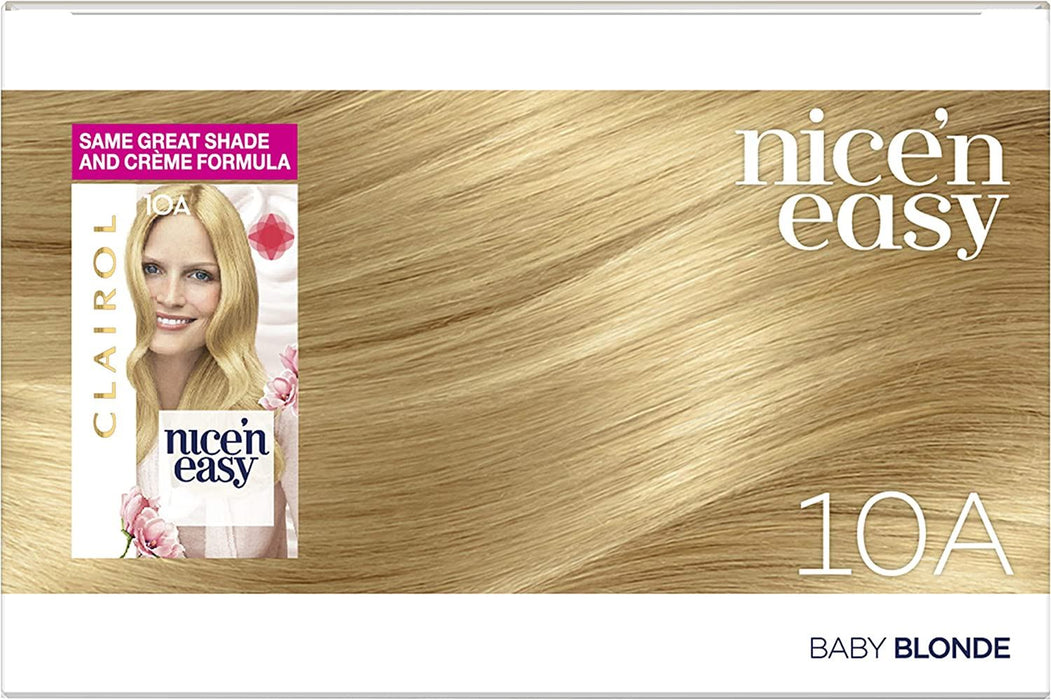 Clairol Nice n Easy Permanent Hair Dye - 10A Baby Blonde 177ml