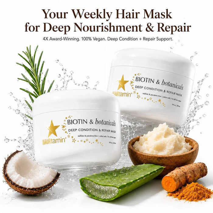 HAIRtamin Biotin & Botanicals Hair Mask 236ml Deep Conditioning Repair Treatment
