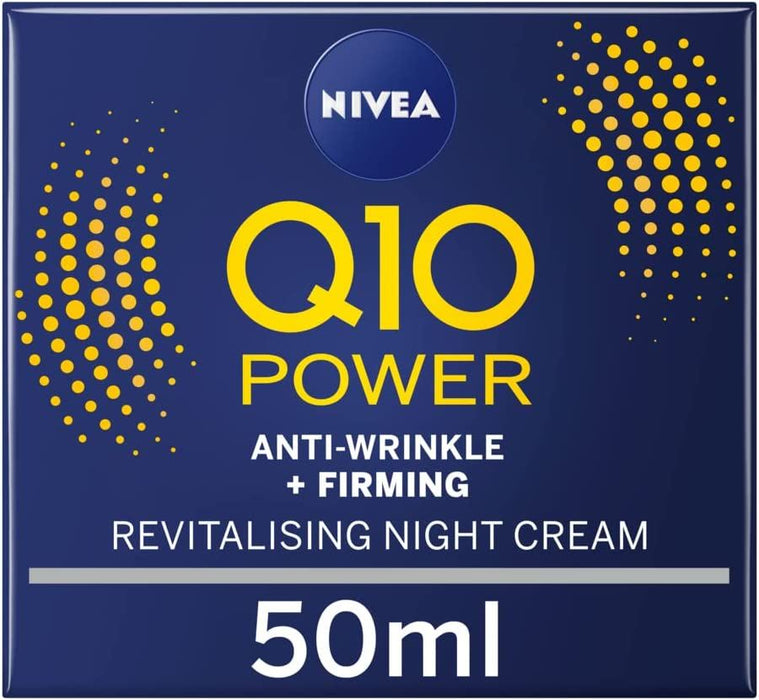 NIVEA Q10 Power Anti-Wrinkle + Firming Night Cream 24hr Hydration - 50ml