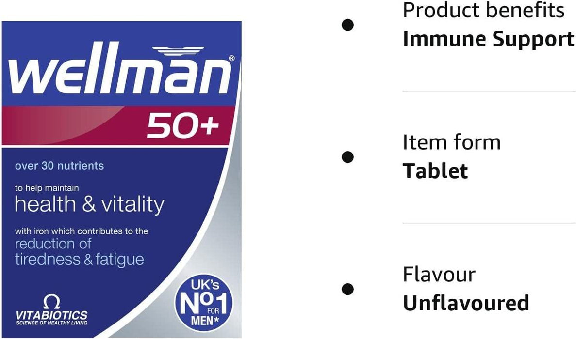 VITABIOTICS WELLMAN 50+ - 30 TABLETS 3for2