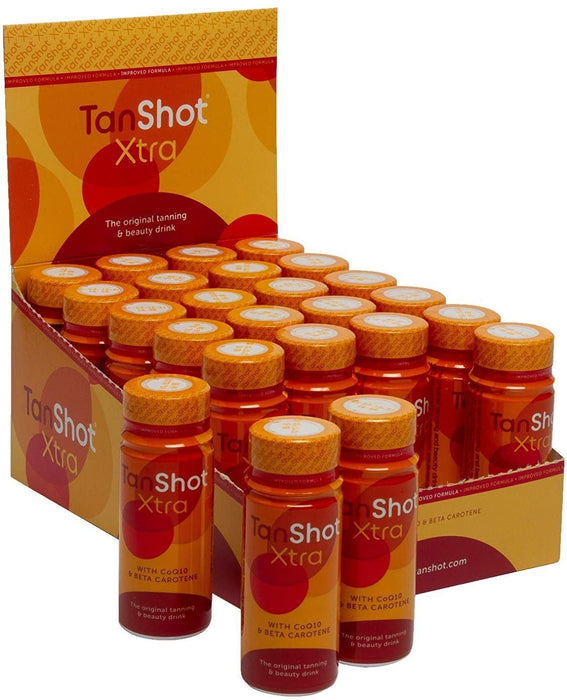 Tanshot Xtra Tanning Drink Vitamin Insued Tan Skincare 24x60ml Shots