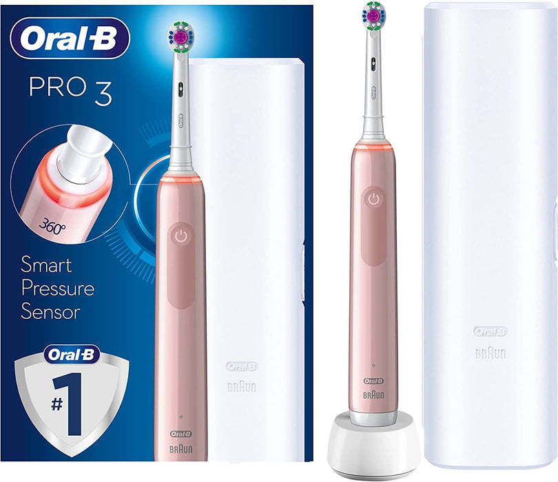 Oral-B Pro 3 3500 Pink Electric Toothbrush With Embedded Timer
