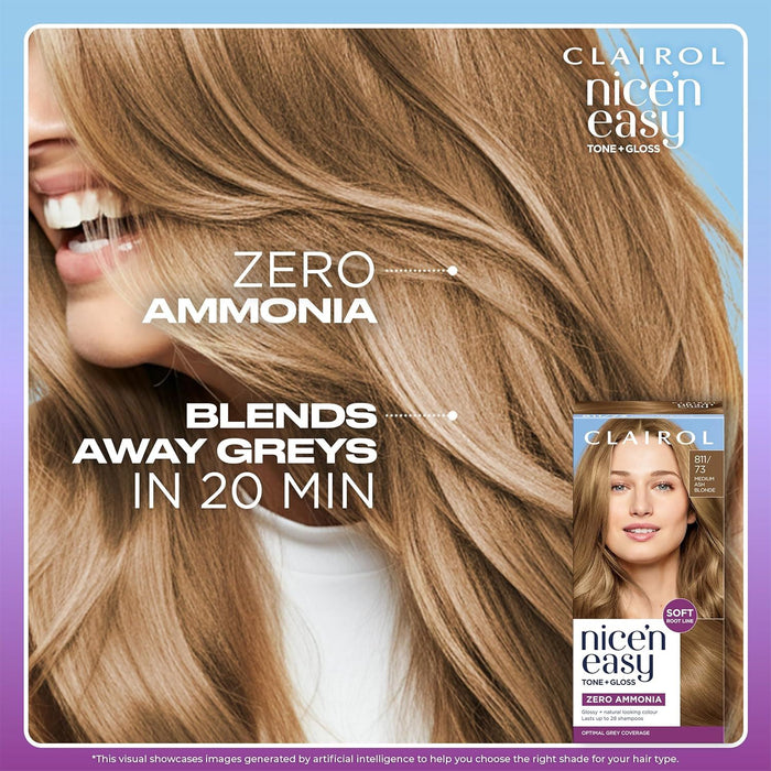 Clairol Nice’n Easy Tone + Gloss 700/91 Dark Blonde Hair Colour Glossy Shine