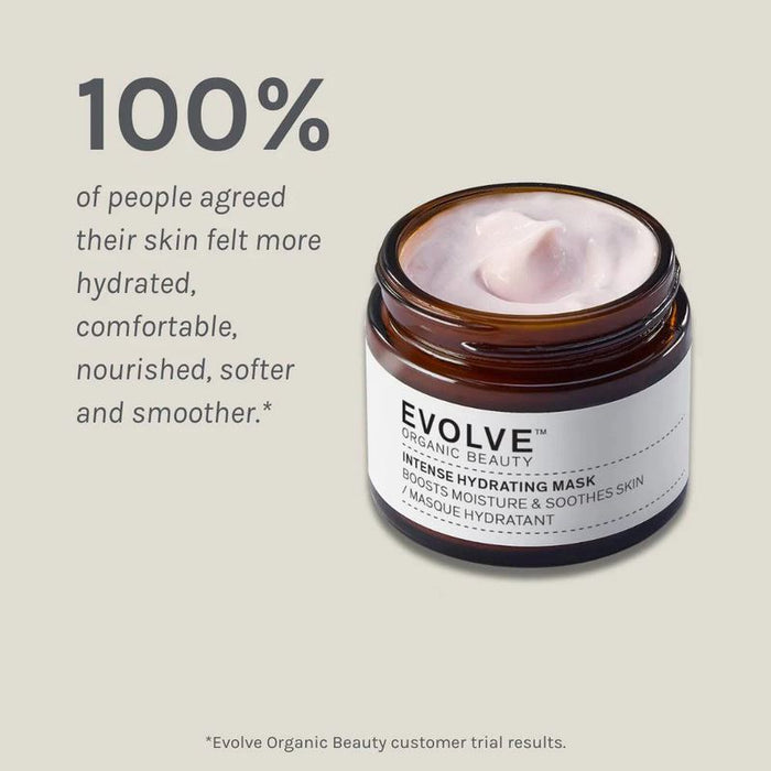 Evolve Beauty Organic Intense Hydrating Mask For Dry Dehydrated Skin 120ml