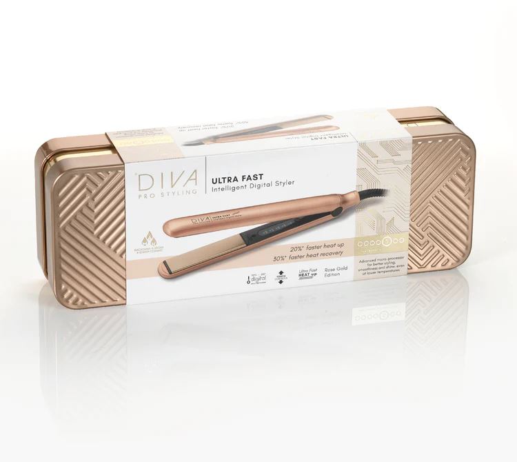 Diva Pro Ultra Fast Intelligent Digital Hair Styler Ceramic Plates - Gold