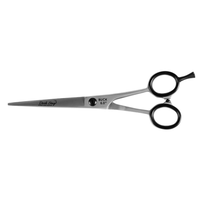 Dark Stag Buck Student Barber Scissors Offset Handle, Convex Edge & Tension