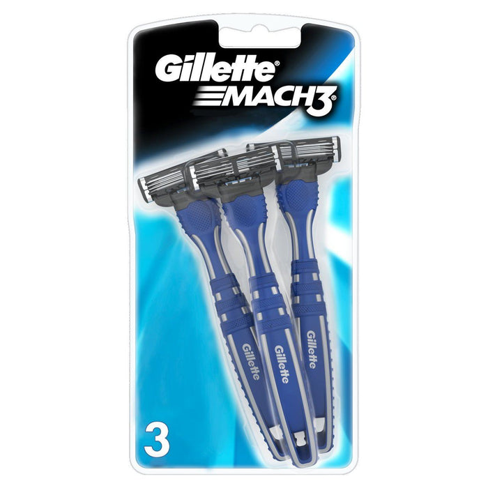 Gillette Mach 3 Replaceable Razors For Men With Indicator Lubrastrip - Pack Of 3