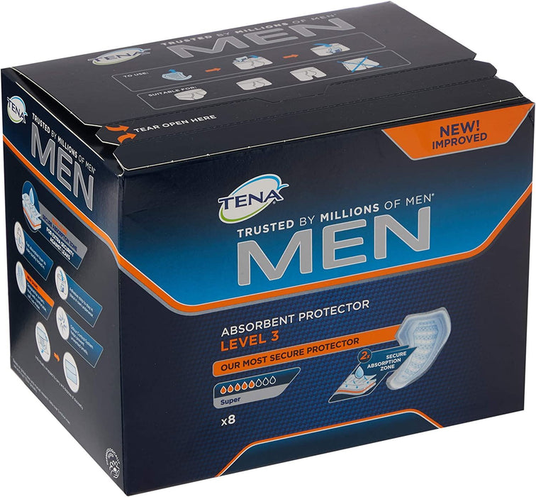 Tena Men Absorbent Protector Level 3 Incontinence Underwear x8