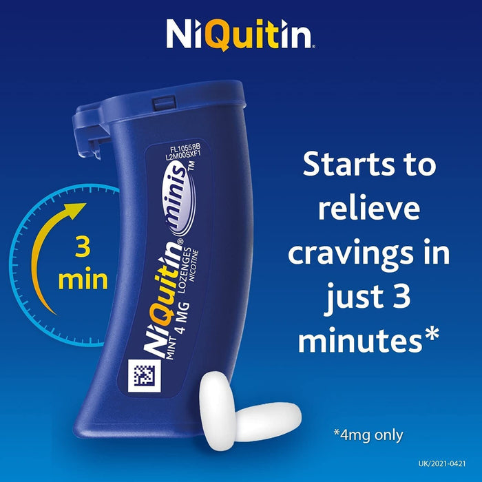 Niquitin Minis 4mg Mint Lozenges Pack of 100 - Stop Smoking Aid