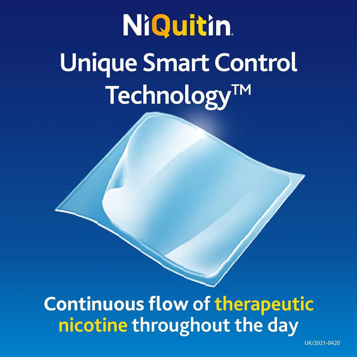 Niquitin Nicotine Patch Invisible 21mg Step 1 24h Craving Control 14 Patches