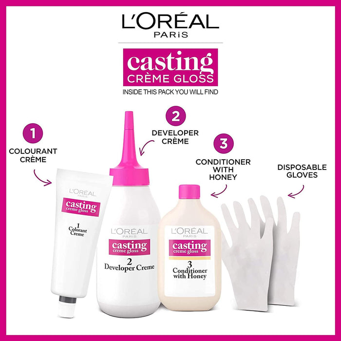 L'Oreal Casting Creme Gloss Semi-Permanent Colour Dye - 400 Dark Brown