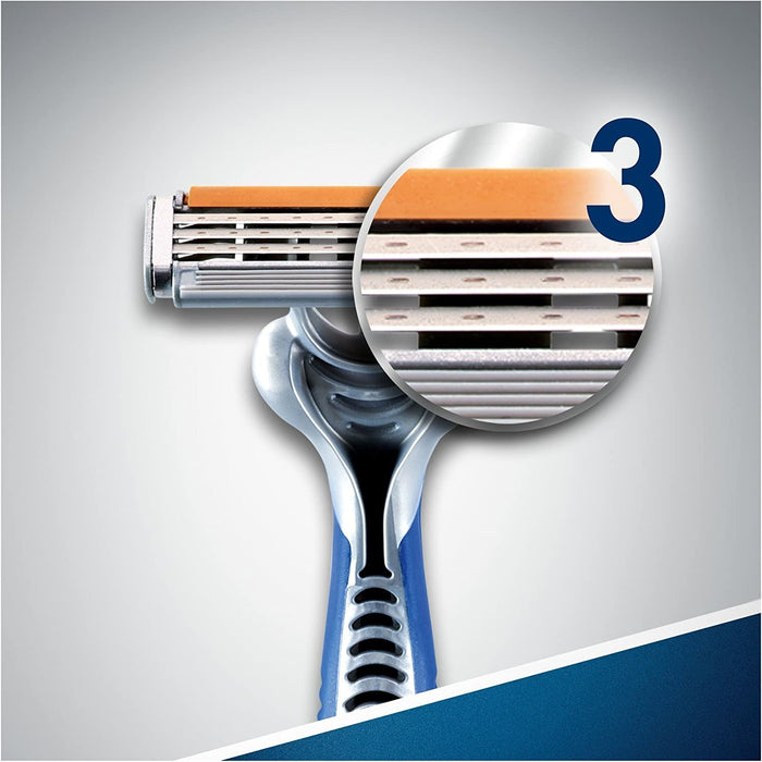 Gillette Sensor 3 Razor For Men Triple Blade System & Pivoting Head