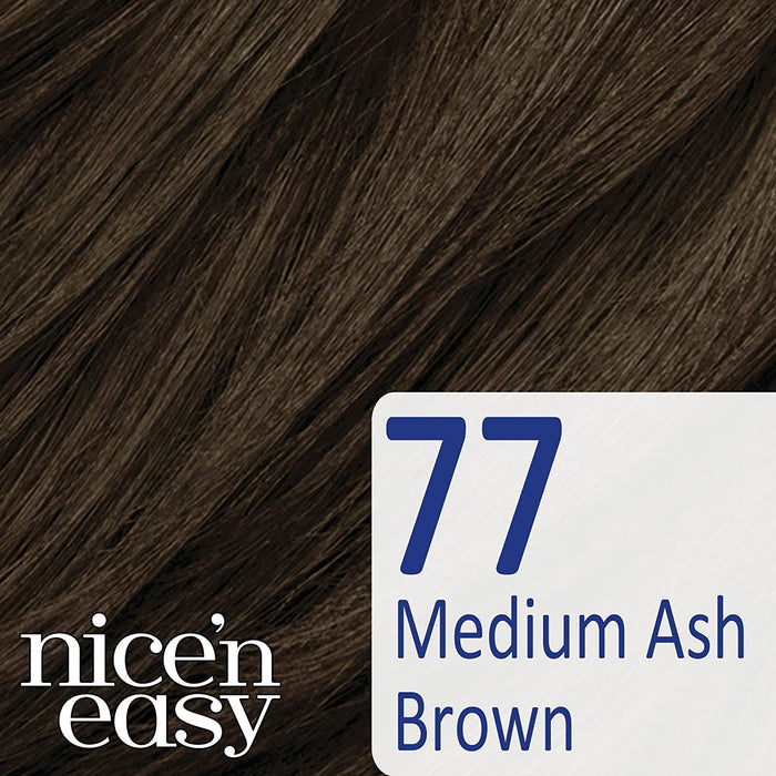Clairol Nice & Easy Hair Colour Dye No Ammonia - 77 Medium Ash Brown