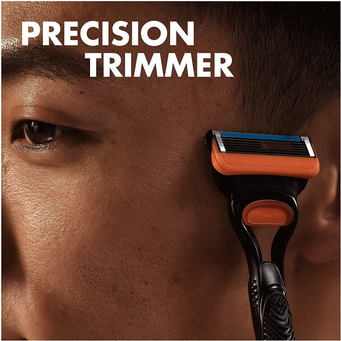 Gillette Fusion5 Mens Razor 3 Blades Precision Trimmer & 5 Anti-Friction Blades