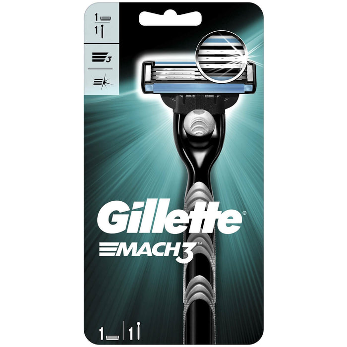 Gillette Mach3 Mens Razor 1UP Precision Cut Steel For Up To 15 Shaves Per Blade