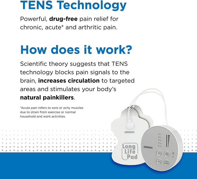 Omron Tens Machine Therapy Pads Back Electrical Muscle Stimulator Massager Pulse