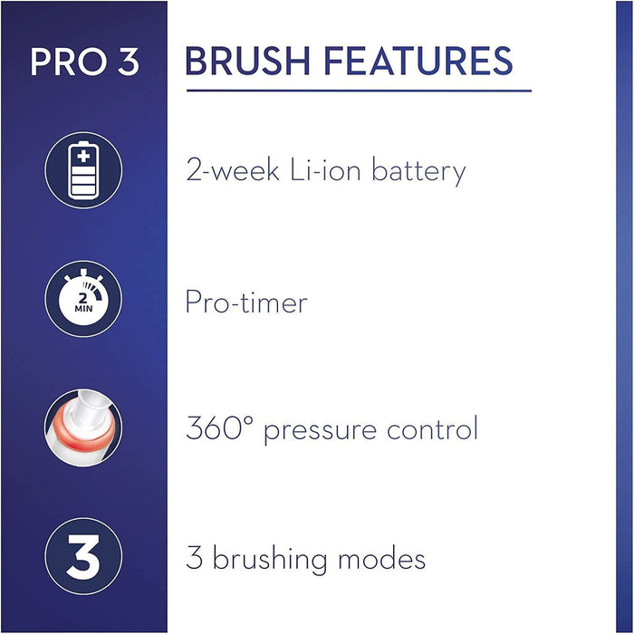 Oral-B Pro 3 3500 Black Electric Toothbrush With Embedded Timer