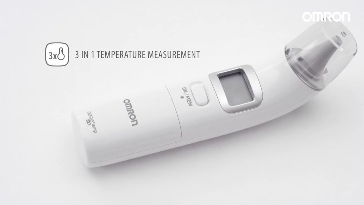 OMRON MC-520-E Gentle Temp Ear Thermometer With 9 Reading Memory And LCD Display