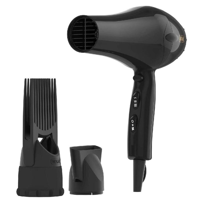 Wahl ZY017 PowerPik 2 Turbo Hair Dryer with Afro Comb Pik Attachment Fast Drying
