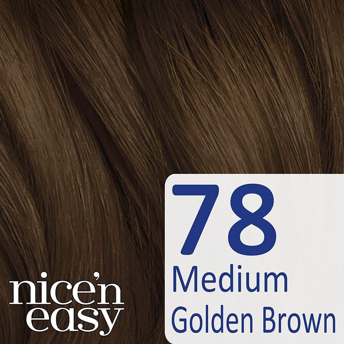 Clairol Nice & Easy Hair Colour Dye No Ammonia - 78 Medium Gold Brown