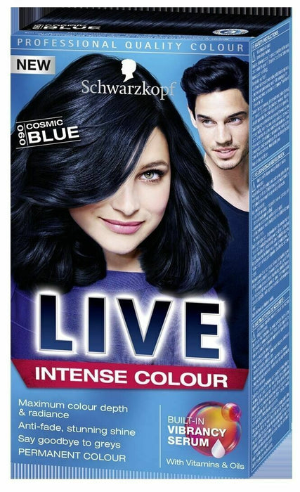 Schwarzkopf LIVE Intense 090 Cosmic Blue Pro Permanent Hair Colour Dye x 1