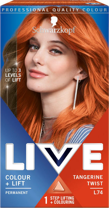 Schwarzkopf LIVE Colour + Lift L74 Tangerine Twist Permanent Hair Dye